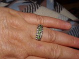 Серебреное кольцо с зелеными гранатами. / Санкт-Петербург